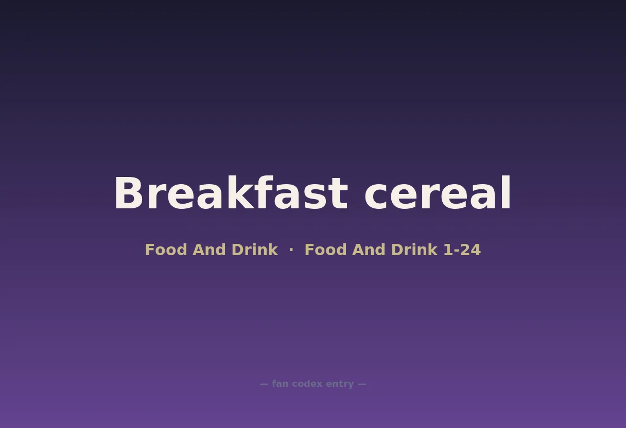Breakfast cereal