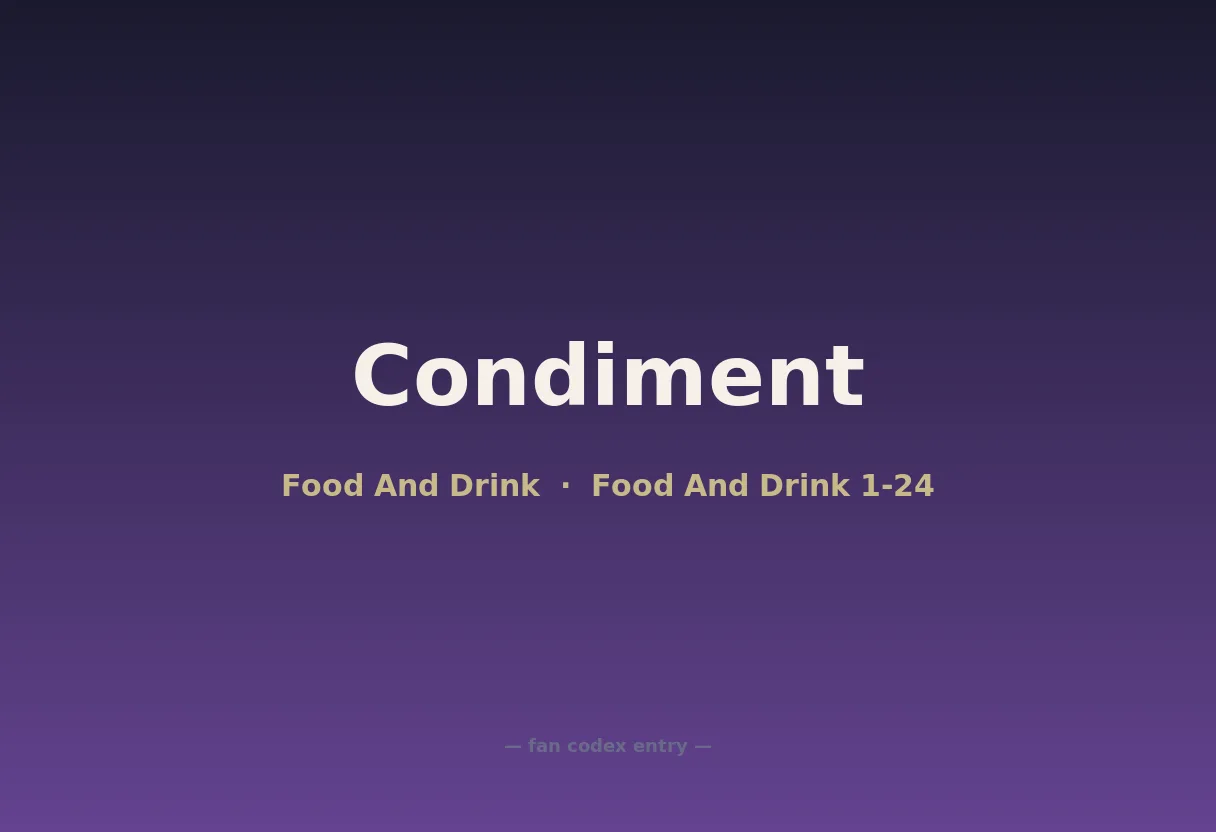 Condiment