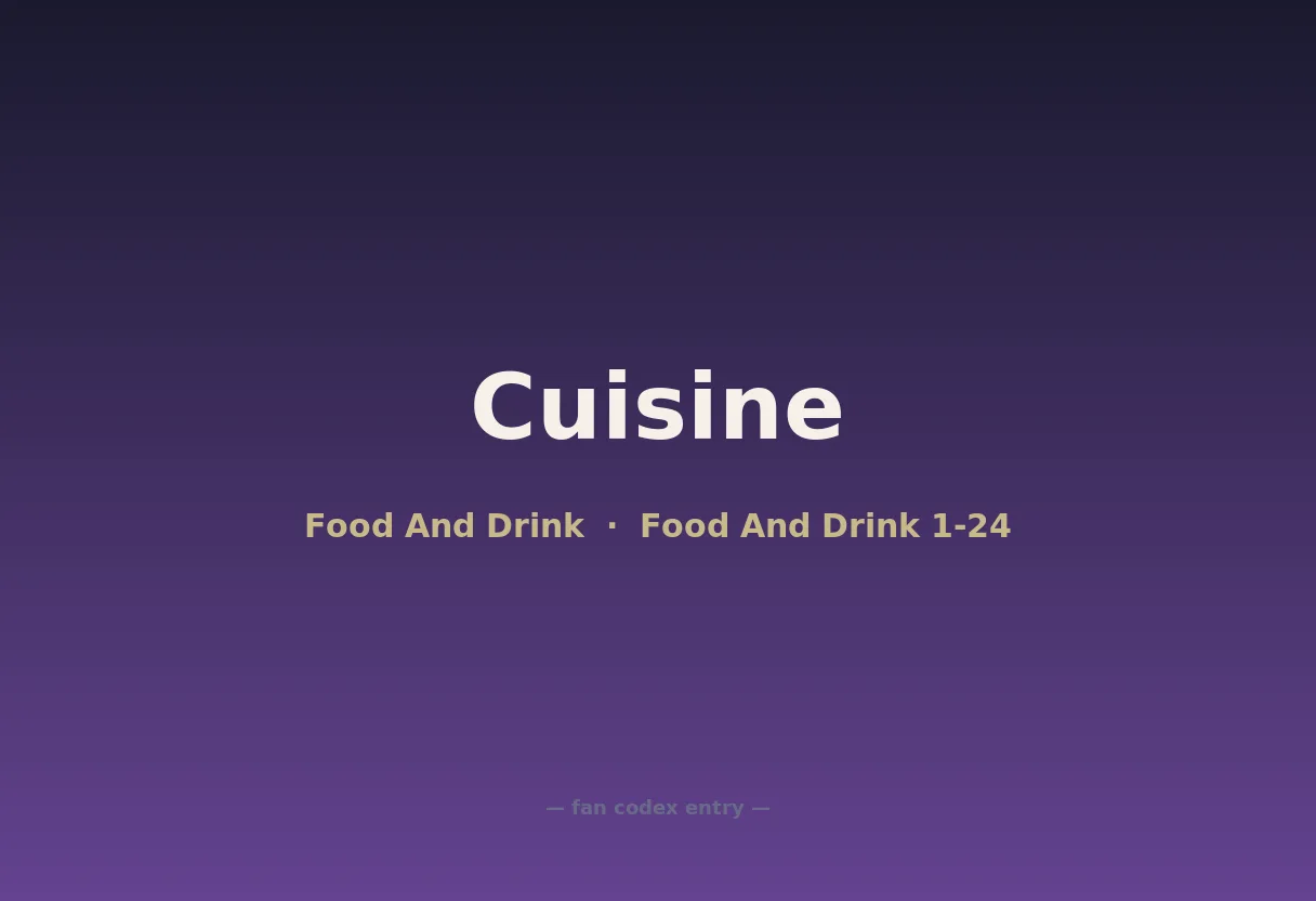 Cuisine